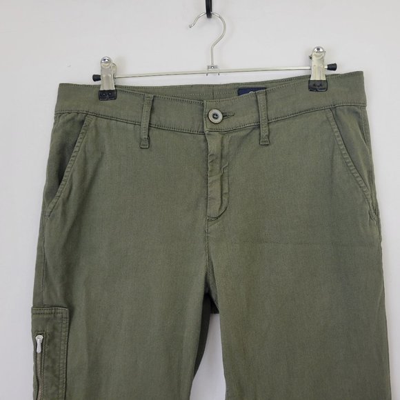 AG Wyatt Utilitarian Slouchy Skinny Cargo Pant in Army Olive Green - Picture 4 of 9